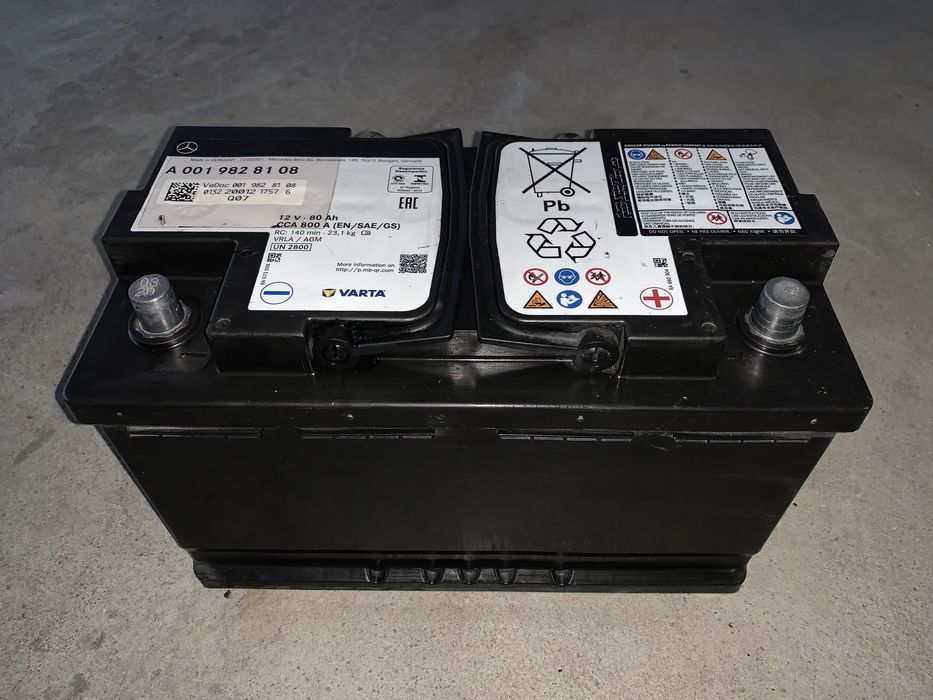 Bateria Varta E39/A7, 70Ah AGM Usada, Mercedes Benz Volvo BMW Rocket Banner L3 Renault Optimate Honda Jantes VW