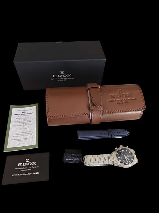 Zegarek Męski Edox Blue Skydiver Chronograph