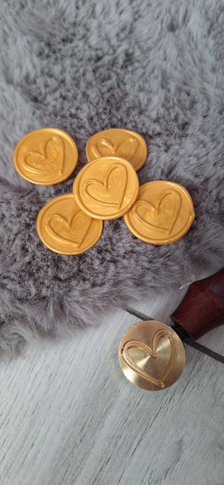 Pieczęć lakowa odbicie pieczątka lak ślub