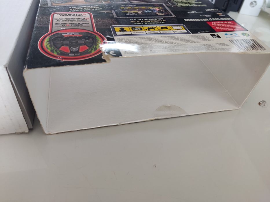 Monster Jam Path of Destruction Ps3 with Steering Wheel Big Box PAL