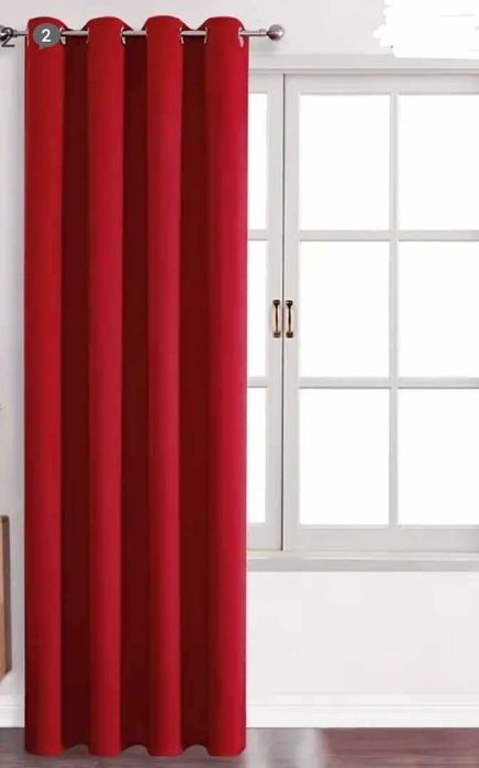 Cortinado Vermelho Opaco - Novo