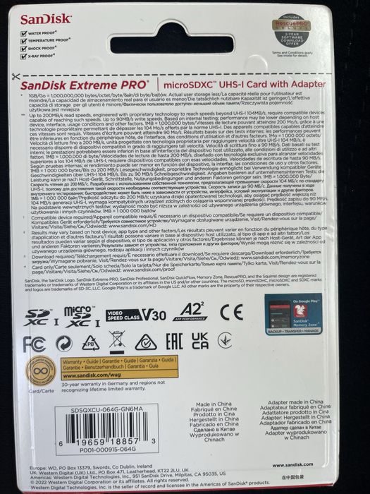 SanDisk extreme pro 64GB