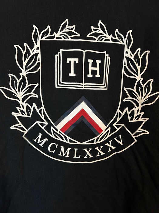 Bluza Tommy Hilfiger czarna duże Logo M