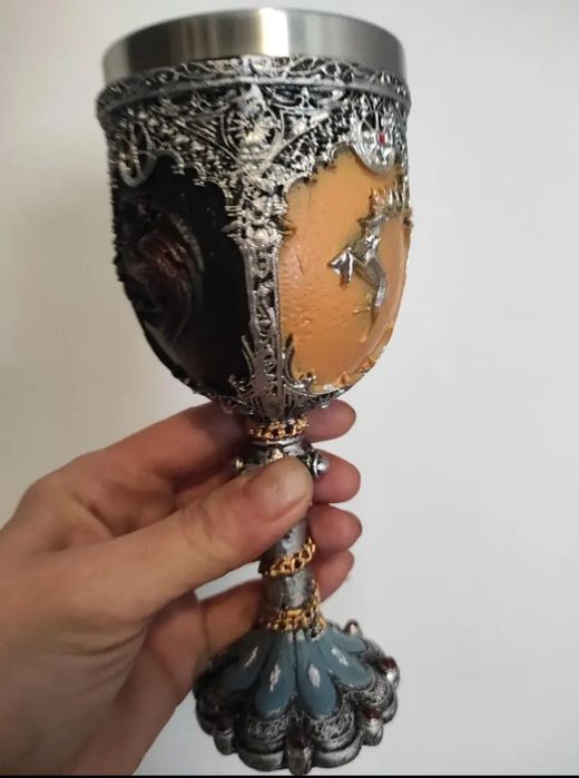 Cálice Medieval com todos Brasão Familia Leão Guerra dos Tronos NO