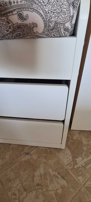 SLÄKT
Estrut cama c/arrum+estrad ripas, branco, 90x200 cm