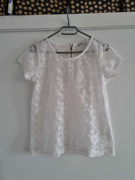 koszulka koronkowa biała cubus