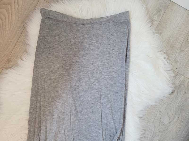 Szara, bawełniana, długa / maxi spódnica z rozcięciem, Atmosphere 40 L