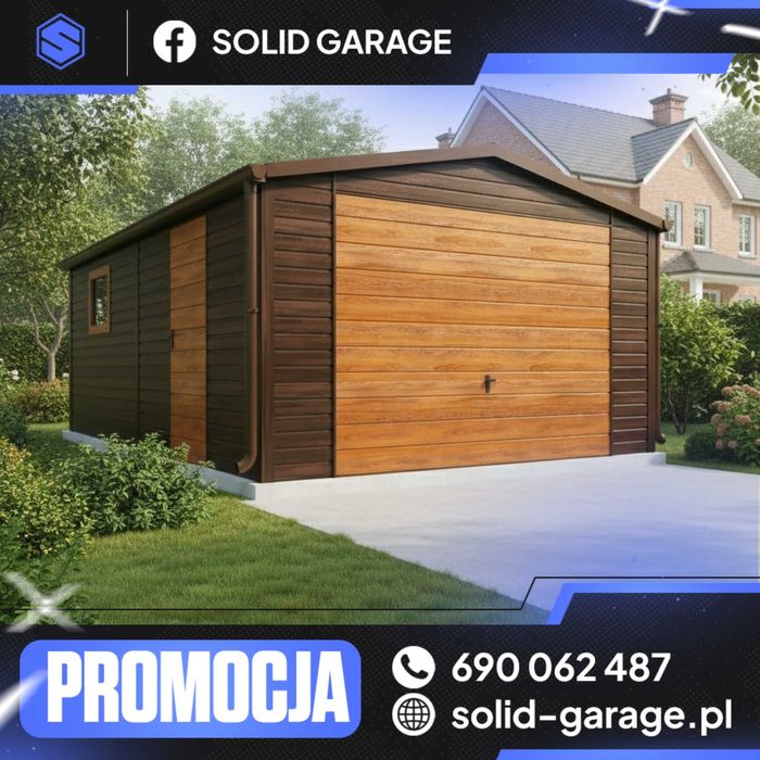 Garaż blaszany drewnopodobny 4x6 garaz na wymiar (5x5 6x6 7x7 8x8 9x9)