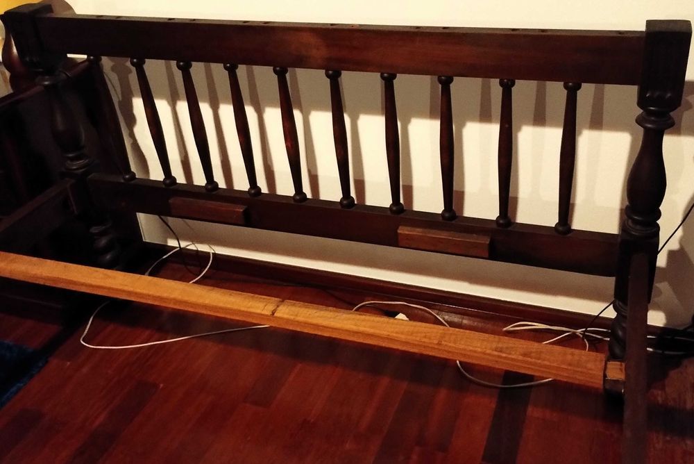 Cama Casal 140X190 Madeira Maciça