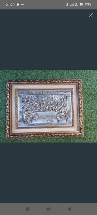 Quadro "última seia" em estanho