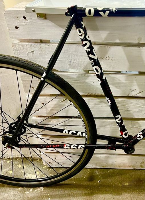 Frameset - rama ostre fixed singiel ręcznie malowana stalowa