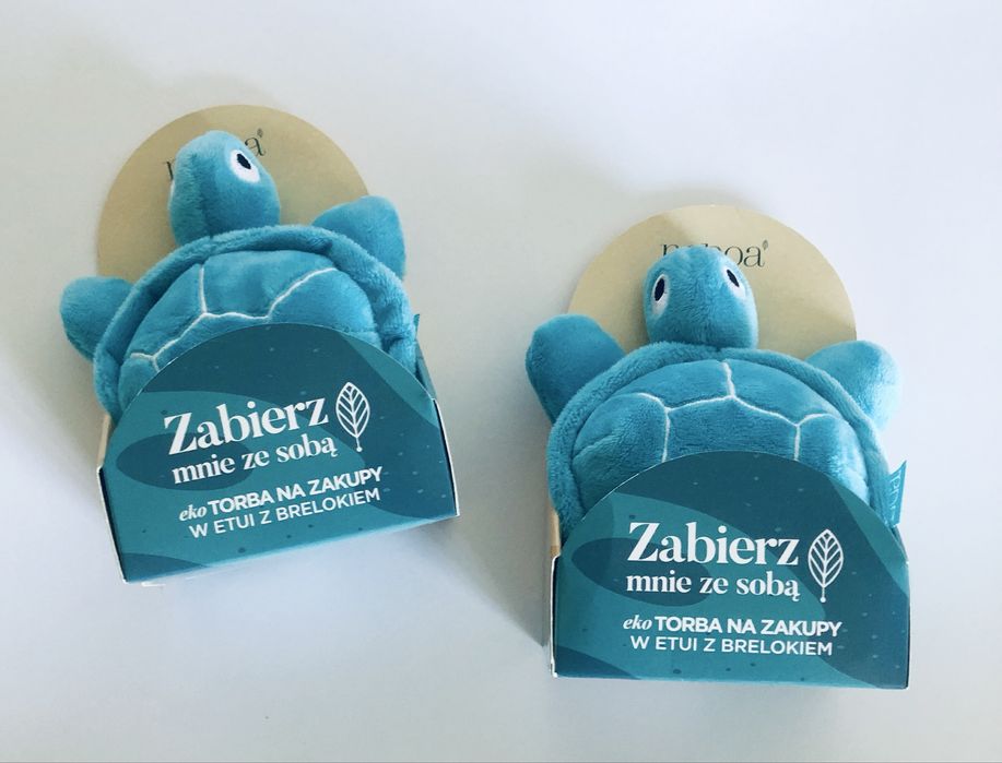 Neboa x Rossmann torba na zakupy w słodkim etui żółwia  2 szt NOWE
