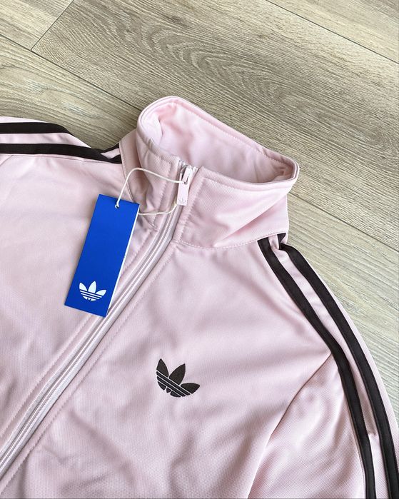 Кофта Adidas жіноча з начосом / Олімпійка Adidas рожева з начосом