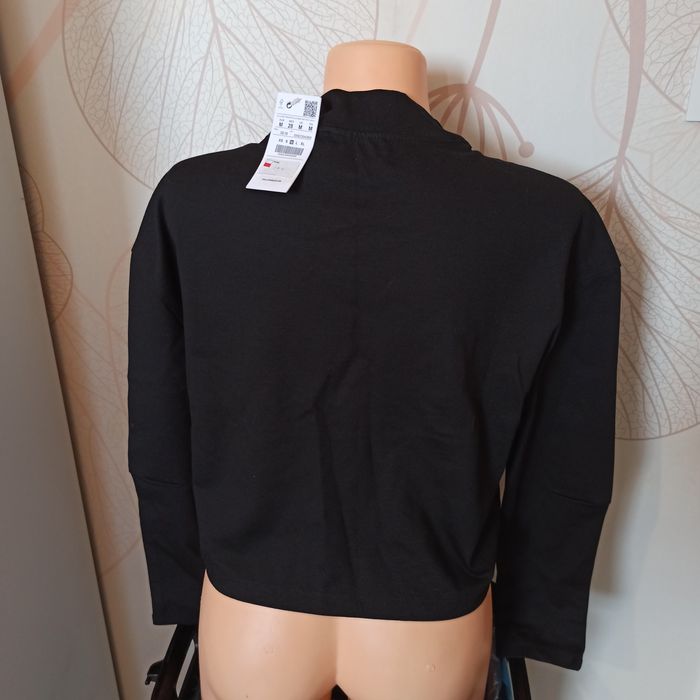 Pull&Bear. Nowa bluzka czarna z długim rękawem r M