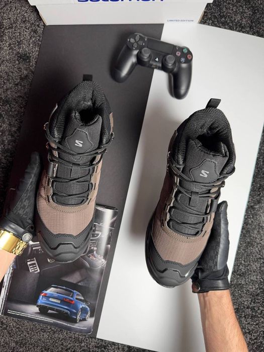 Чоловічі кросівки саломон Salomon X Ultra 4 Mid Fur Black Brown 41-46