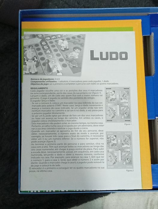 Jogo 2 em 1 Ludo e Jogo do Galo completo em caixa