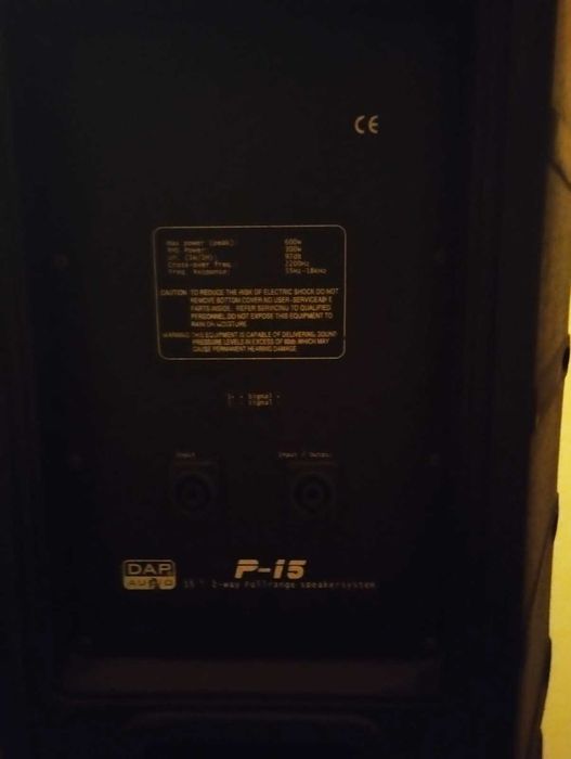 DAP AUDIO P-15 2x300 Watt - Zestaw dwóch kolum głośnikowych pasywnych