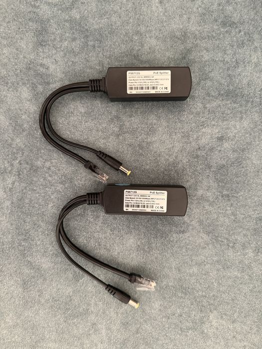 REVODATA PoE Gigabit Splitter 12V/1A, DC 5.5*2.1mm PoE Plug to DC 12V/1A Output