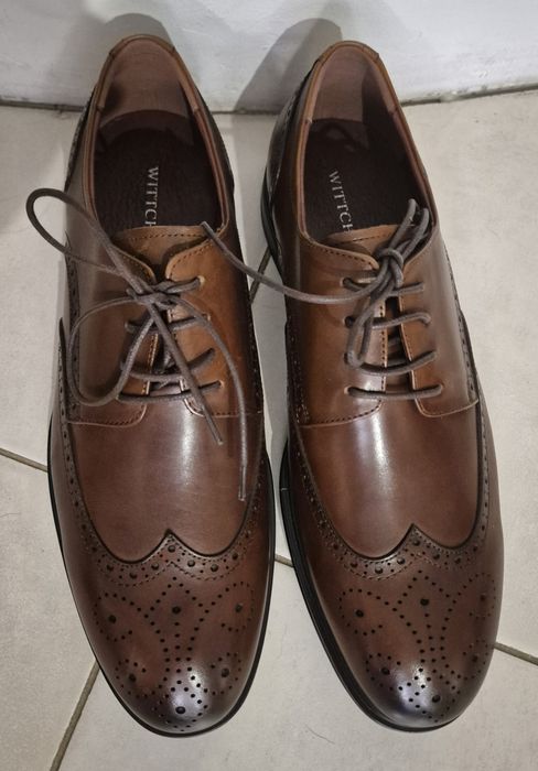 Buty męskie brązowe typu oxford - marka Wittchen - rozm. 42 - nowe