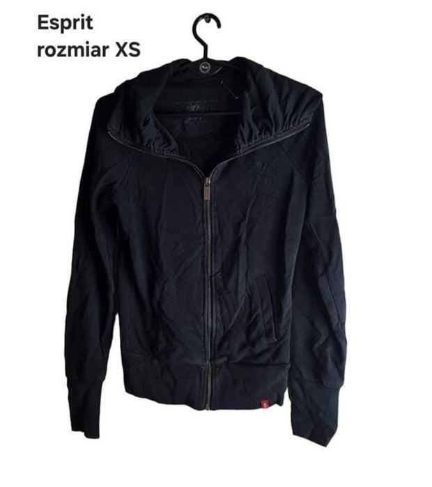 Ciemna rozpinana bluza Esprit 
Rozmiar xs 
Szerokość od pachy do pachy