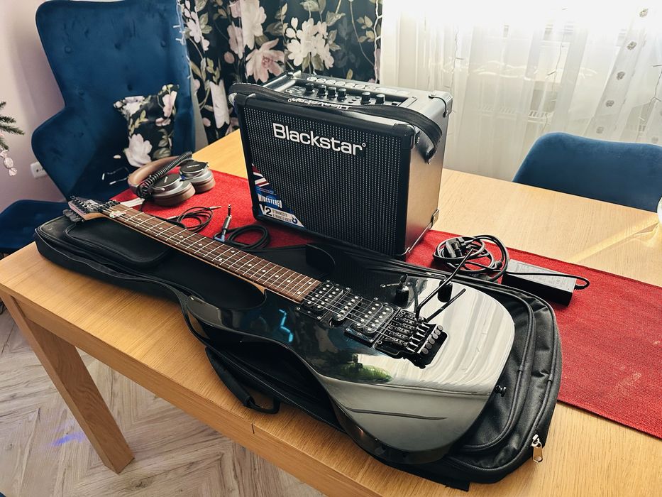 Gitara ibanez z wzmacniaczem