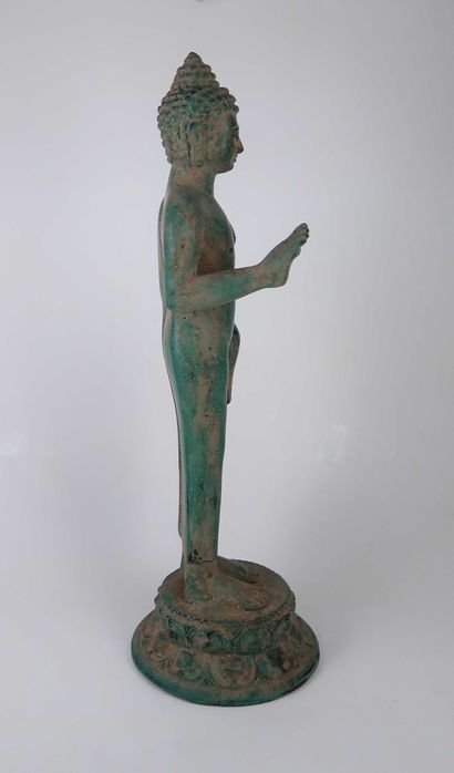 Escultura de Buda Caminhante 34 cm