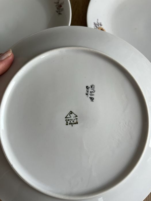 Ćmielów porcelana 5 talerzy obiadowych talerz