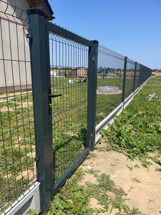 Ogrodzenie panelowe 3D KOMPLET słupki panele podmurówki obejmy BRAMY