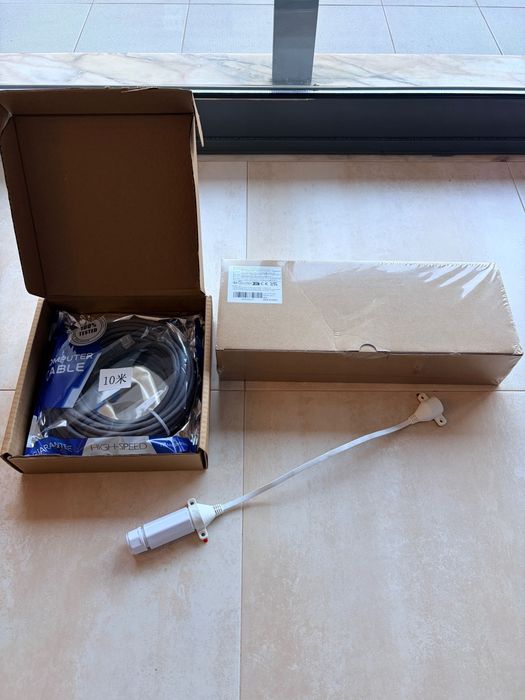 Cabo de entrada de janela Ethernet para Starlink, PoE, CAT6A Ultraplano