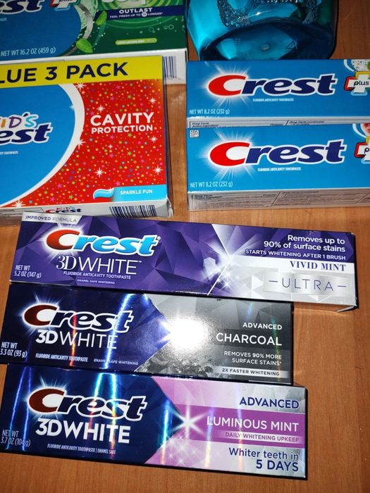 Crest Крест зубна паста Tartar Cavity 3d white scope ополіскувач mint