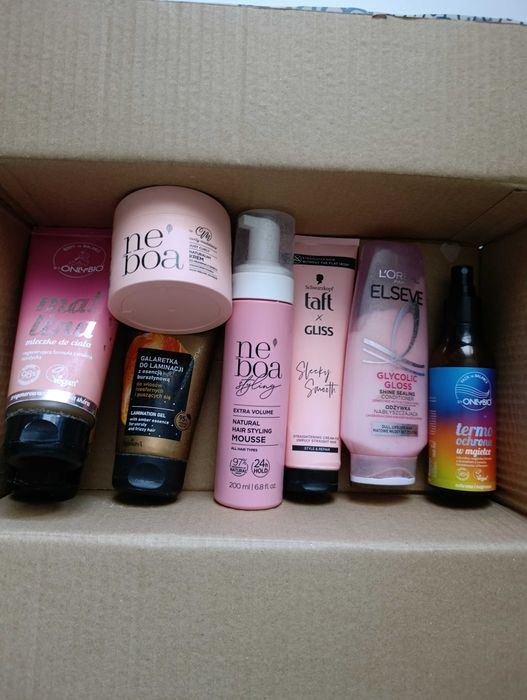 ZESTAW kosmetyków: Neboa, ONLY byBIO, Schwarzkopf, L'Oreal, Jantar