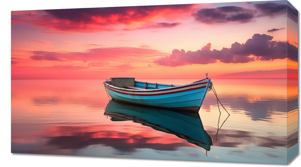 Obraz 70x40cm Spokój przed Połowem