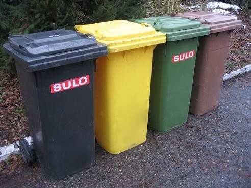 Używany pojemnik na odpady 120l niemieckie kosz na śmieci kontener