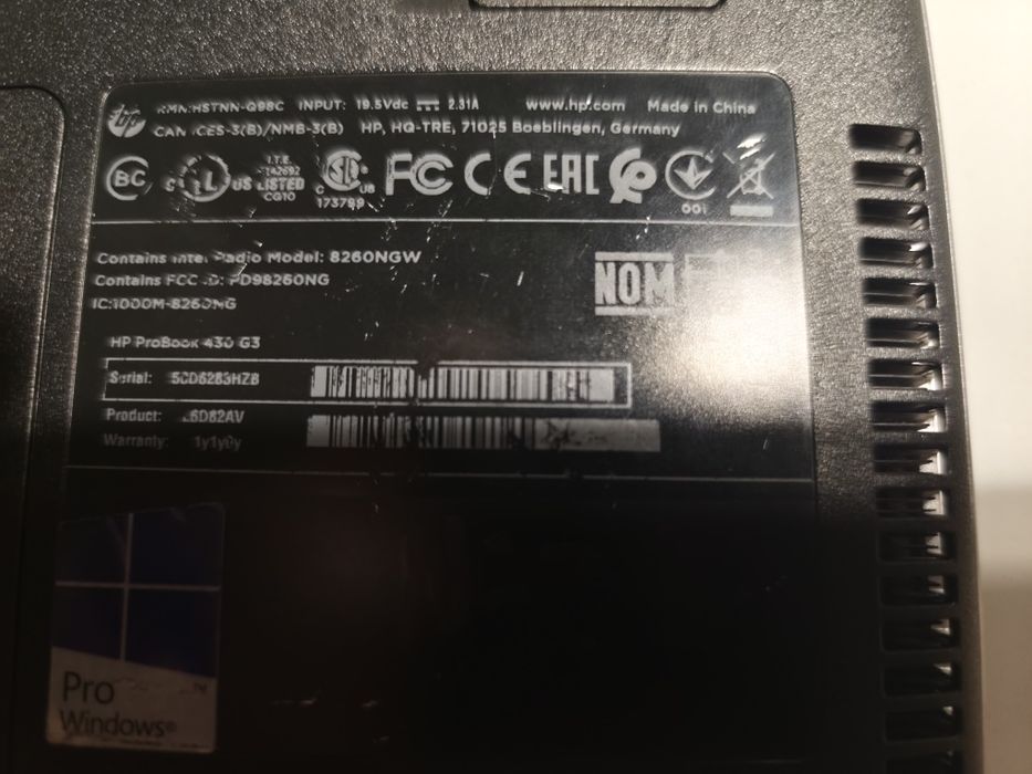 Portátil HP ProBook 430 G3.