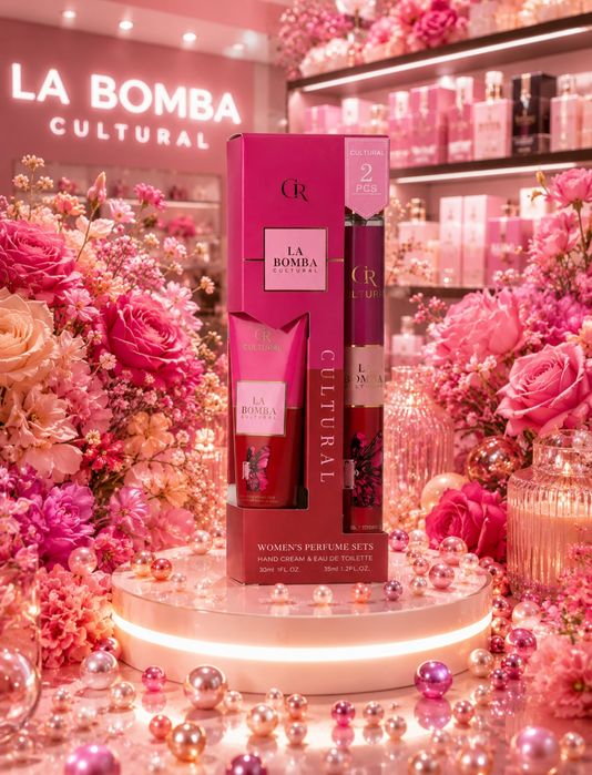 Zestaw Cultural La Bomba: perfumetka, krem do rąk.