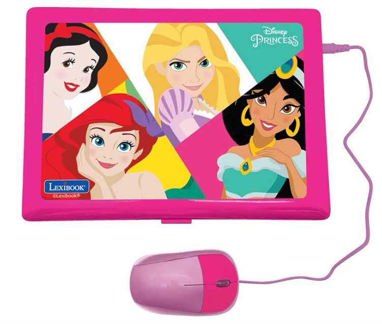 Princesas Disney Computador Bilíngue Espanhol/Inglês Brinquedo Prenda