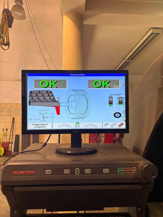 Wyważarka do kół Hunter GSP9712 test drogowy