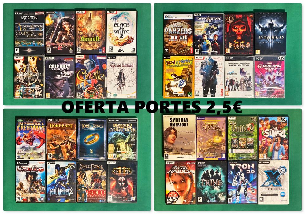 PC JOGO Computador (desde 06€) Black Diablo Guild Lord Prince Sims Syberia Trine