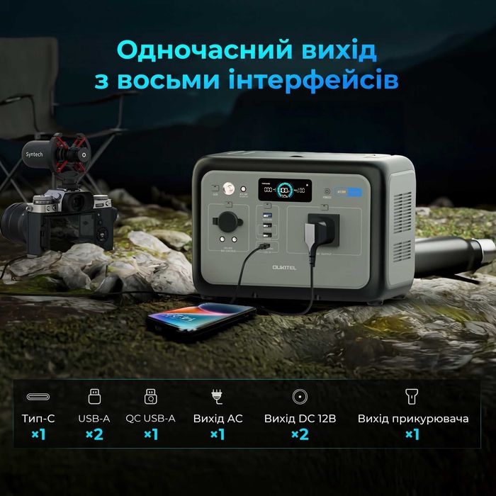 В НАЯВНОСТІ Зарядна станція OUKITEL P800 (800 Вт / 512 Вт·год)