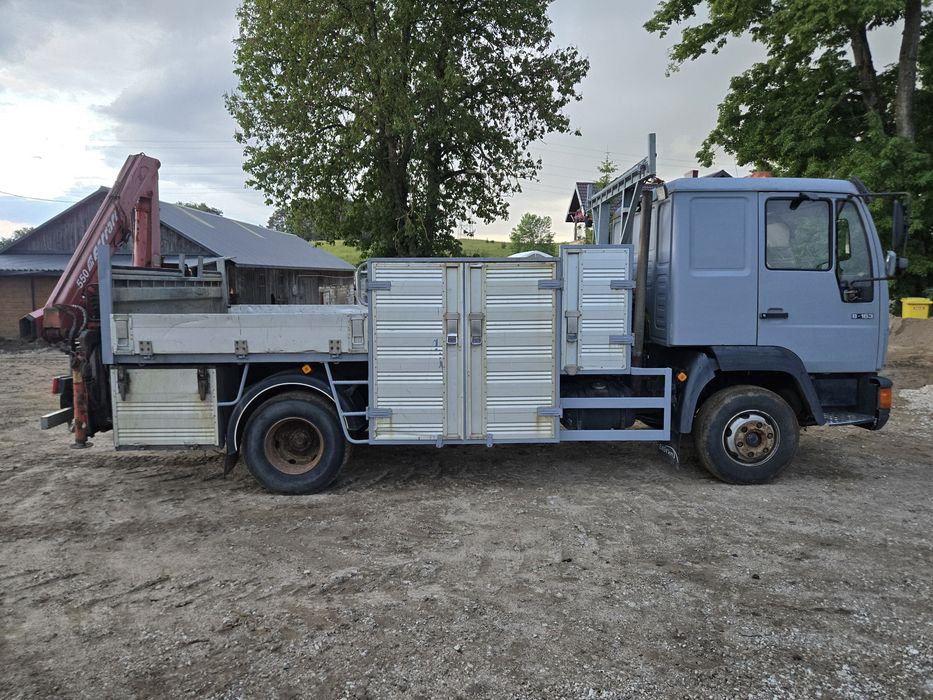 Man 8.163 + HDS Samochód Ciężarowy