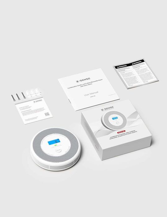 Detetor de fumo e Monóxido de Carbono c/bateria X-Sense-XP0A-SR - Novo