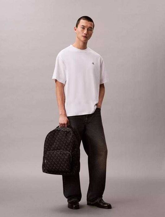 Новый рюкзак calvin klein (ck jacquard monogram logo zip backpack blk) с америки