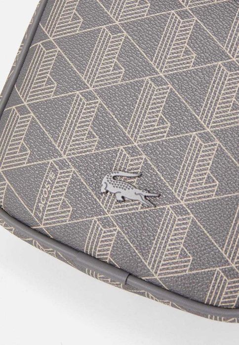 100% ОРИГИНАЛ Lacoste monogram castlerock string мужская серая сумка