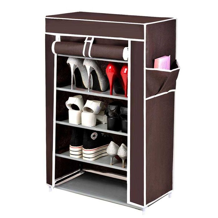 Складной тканевый полка-шкаф стеллаж для обуви Shoe Cabinet на 5 полок