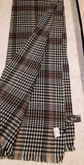 Echarpe grande em xadrez, unissexo, nova com etiqueta