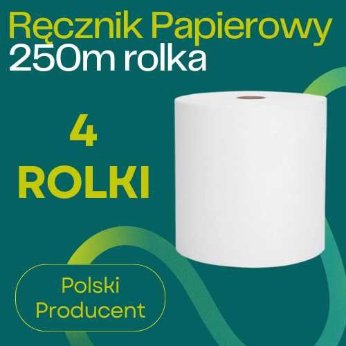 Ręcznik Papierowy 4 rolki po 250m 100% Celuloza