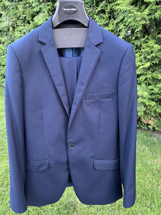 Garnitur chłopiecy,męski,MAURICE OLBERT modny,granatowy, 176 cm