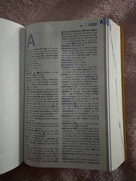 German - english dictionary
