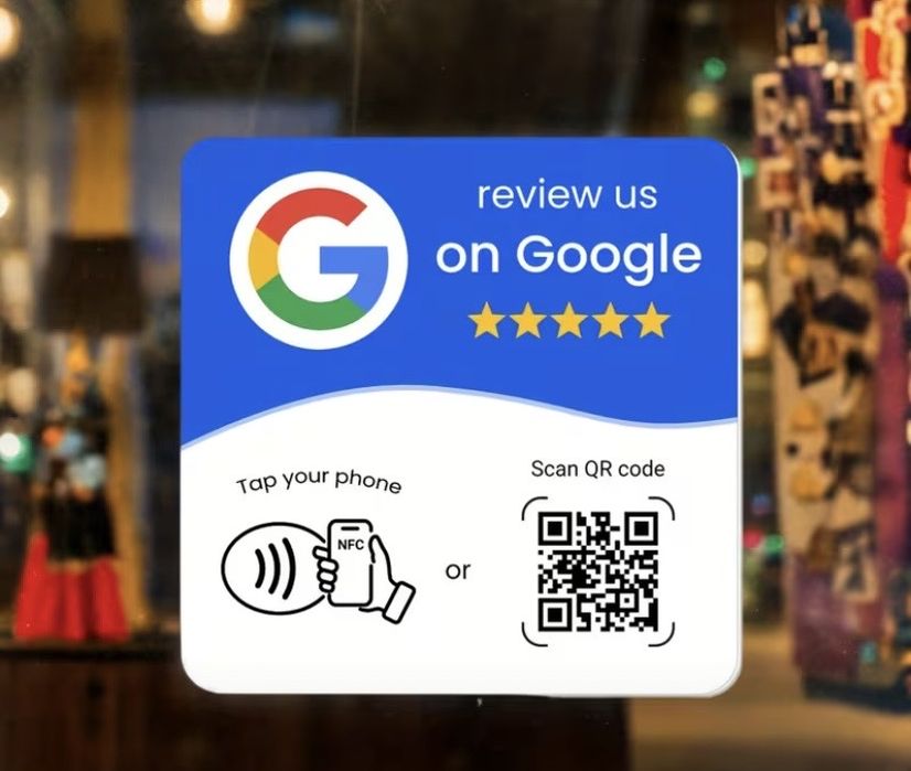 Placa NFC + QR Code para Avaliações Google – Receba Mais Reviews