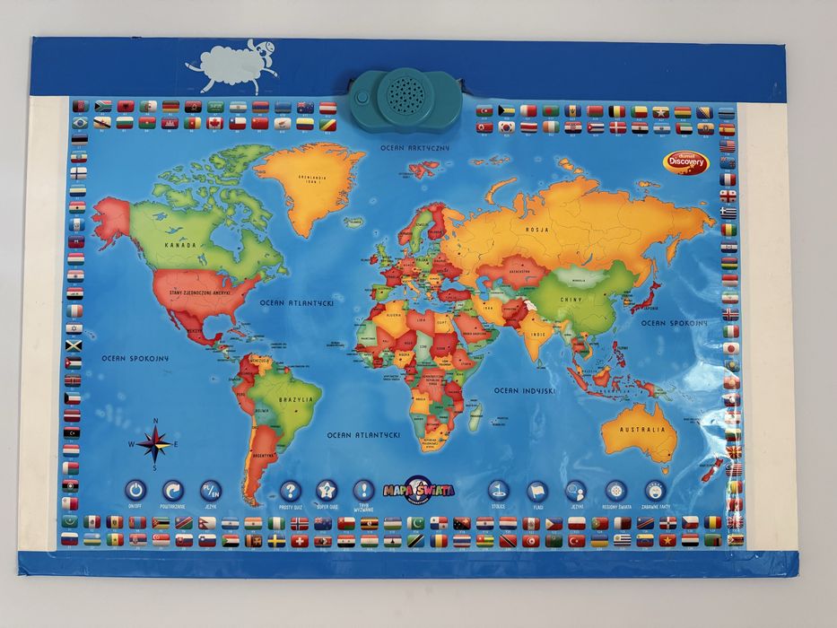 Mapa świata interaktywna Dumel Discovery 100x71cm